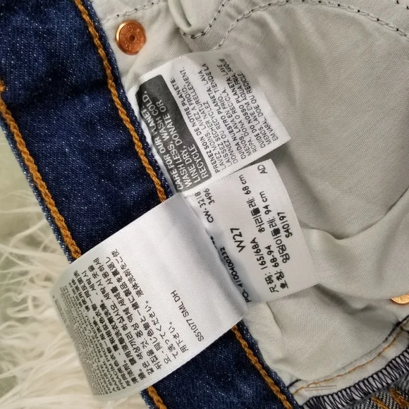 Levi's Wedgie High Rise Premium Denim Jeans in Authentic Favorite Sz 27 NWT - Picture 14 of 15